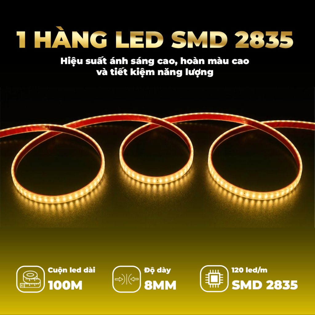 LED 100M – 1 DÃY LED