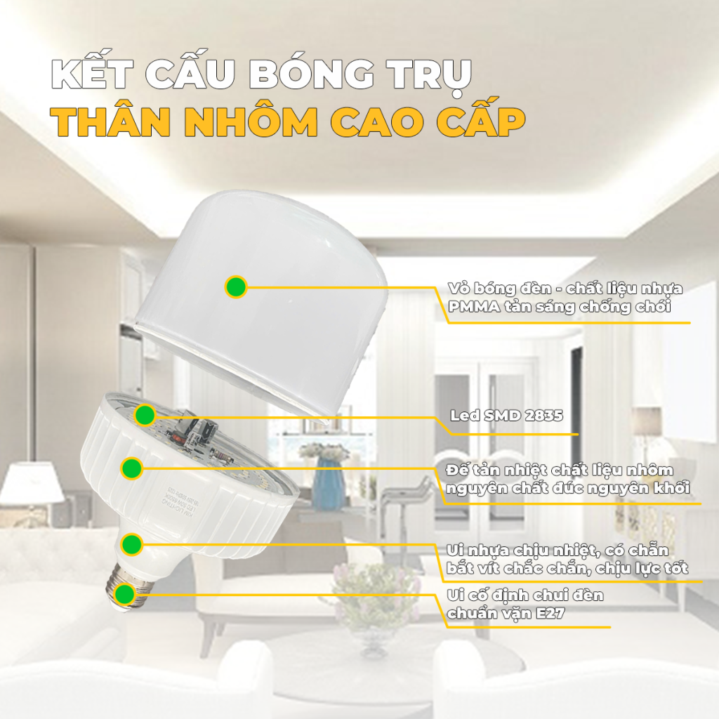 BÓNG TRỤ THÂN NHÔM – CAO CẤP