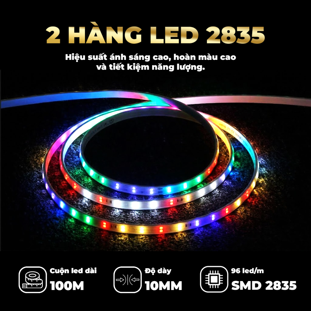 LED TRANG TRÍ RGB – 220V – 96D